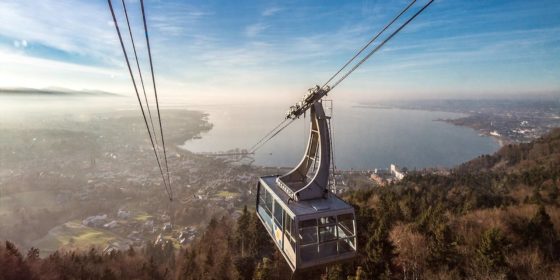 Pfänderbahn im Herbst, Blick über Bregenz, Bodensee (c) Petra Rainer, bregenz.travel