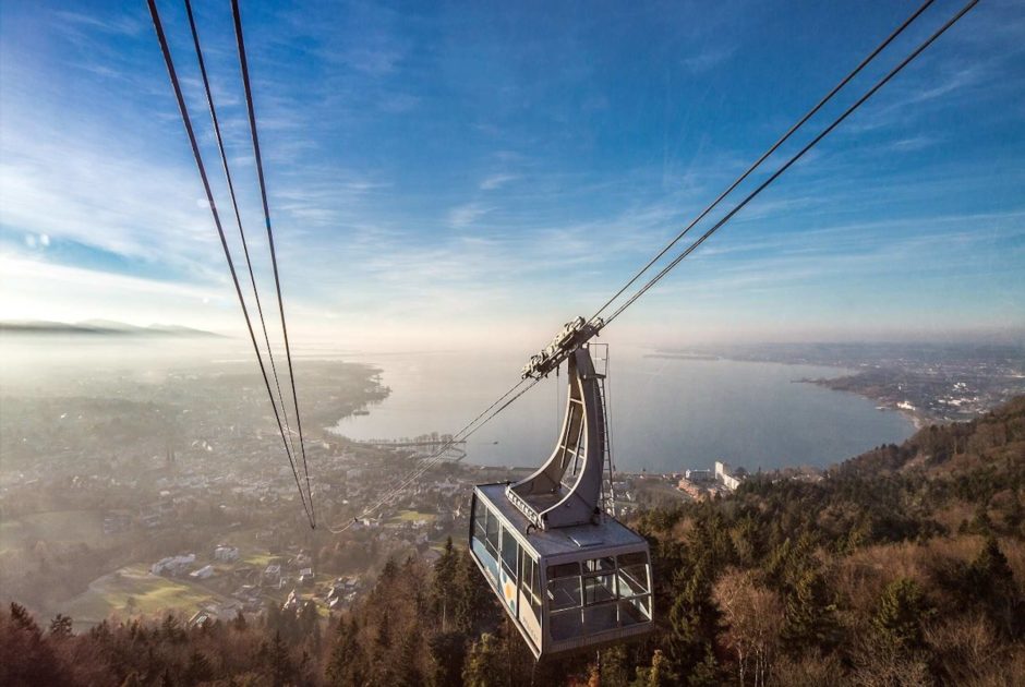 Pfänderbahn im Herbst, Blick über Bregenz, Bodensee (c) Petra Rainer, bregenz.travel