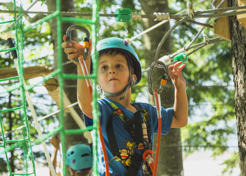 Familienausflug, Waldseilpark Golm, Montafon © Christoph Schöch/Bewegungsberg Golm