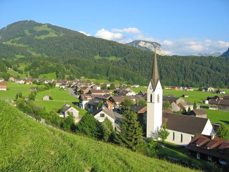 Bizau Aussichtspunkt Kirchbühel Urlaub in Vorarlberg