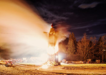 Funken, Kehlegg/Dornbirn, Bonfire Tradition, Funkenbrauch © Markus Gmeiner / Vorarlberg Tourismus GmbH