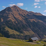 Blick zur Üntschenspitze vom Vorsäß Schalzbach