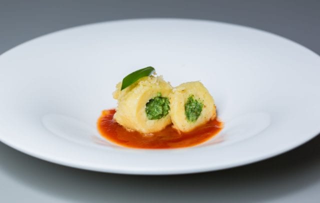 Wild Garlic Cheese Dumplings © Restaurant 's Schulhus Krumbach