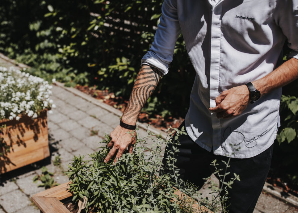 Jonathan Burger im Kräutergarten © Angela Lamprecht /Vorarlberg Tourismus