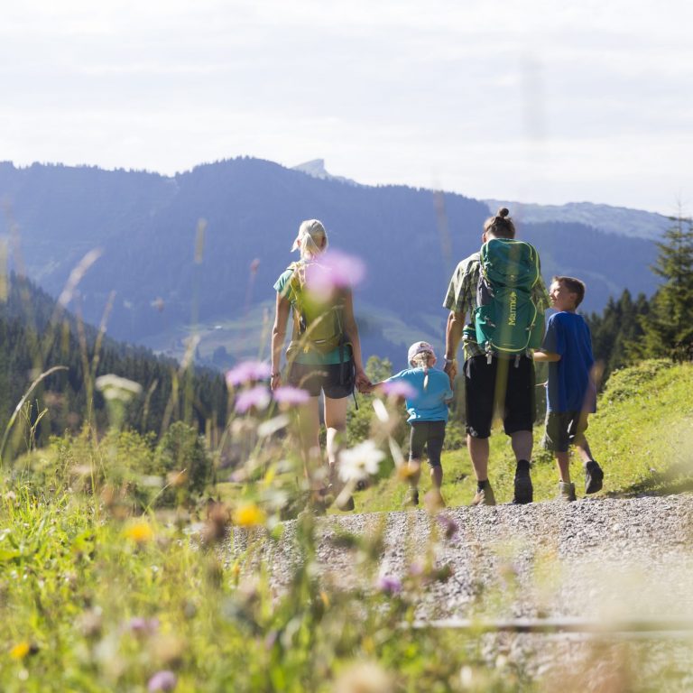 Familienwanderung auf der Fluchtalpe (c) Oliver Farys - Kleinwalsertal Tourismus eGen