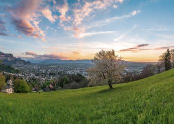 Sonnenuntergang oberhalb von Dornbirn © Oberhauser Photography / Vorarlberg Tourismus