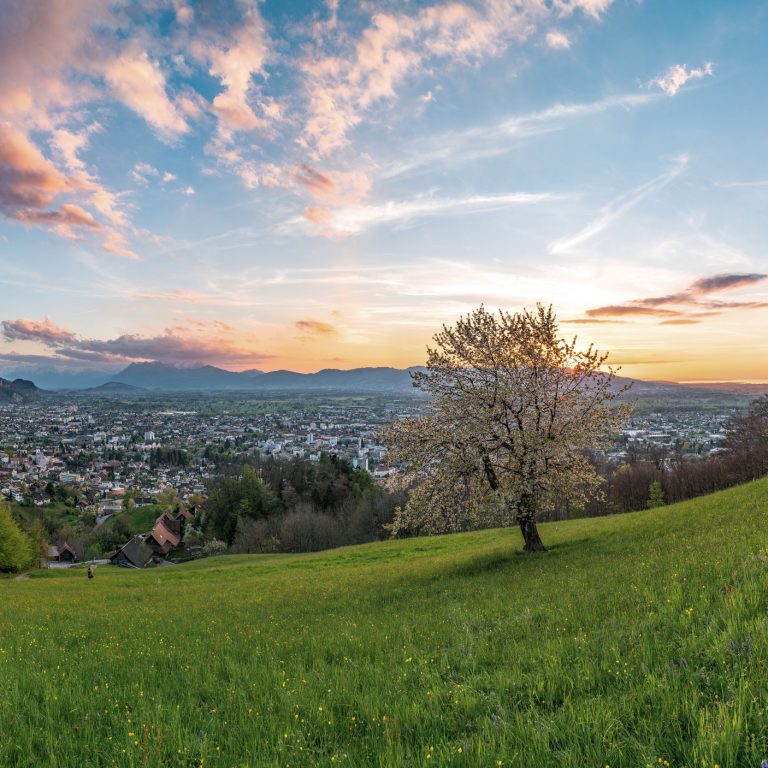 Sonnenuntergang oberhalb von Dornbirn © Oberhauser Photography / Vorarlberg Tourismus