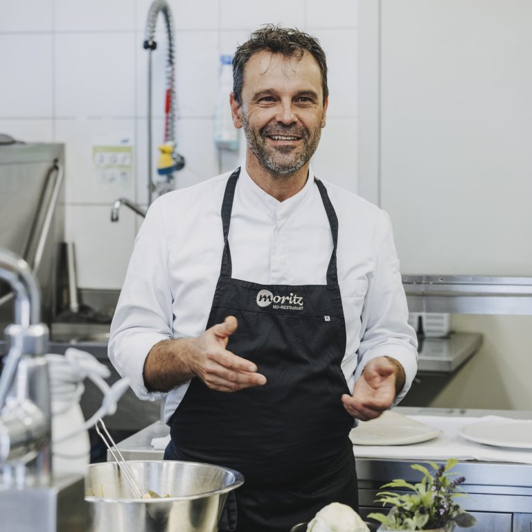 Roland König im Bio-Restaurant Moritz, Hohenems © Angela Lamprecht / Vorarlberg Tourismus