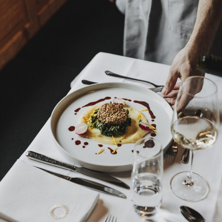 Vegetarisches Gericht im Naturhotel Chesa Valisa, Kleinwalsertal © Angela Lamprecht / Vorarlberg Tourismus