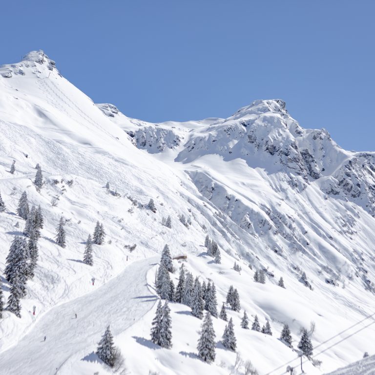 Skiing in the ski resort Silvretta Montafon